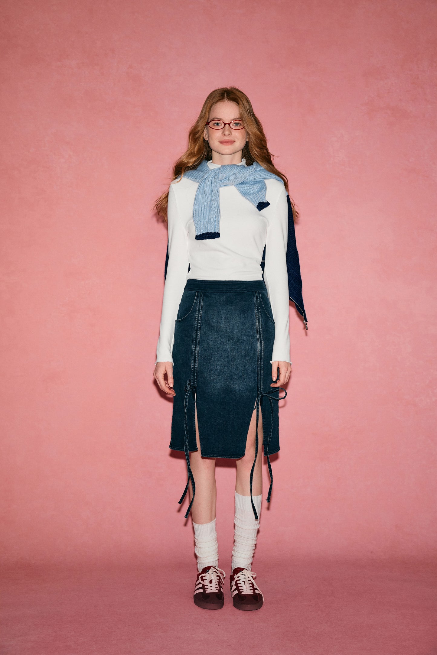 UP 'MODERN PREPPY' Luna Denim Skirt
