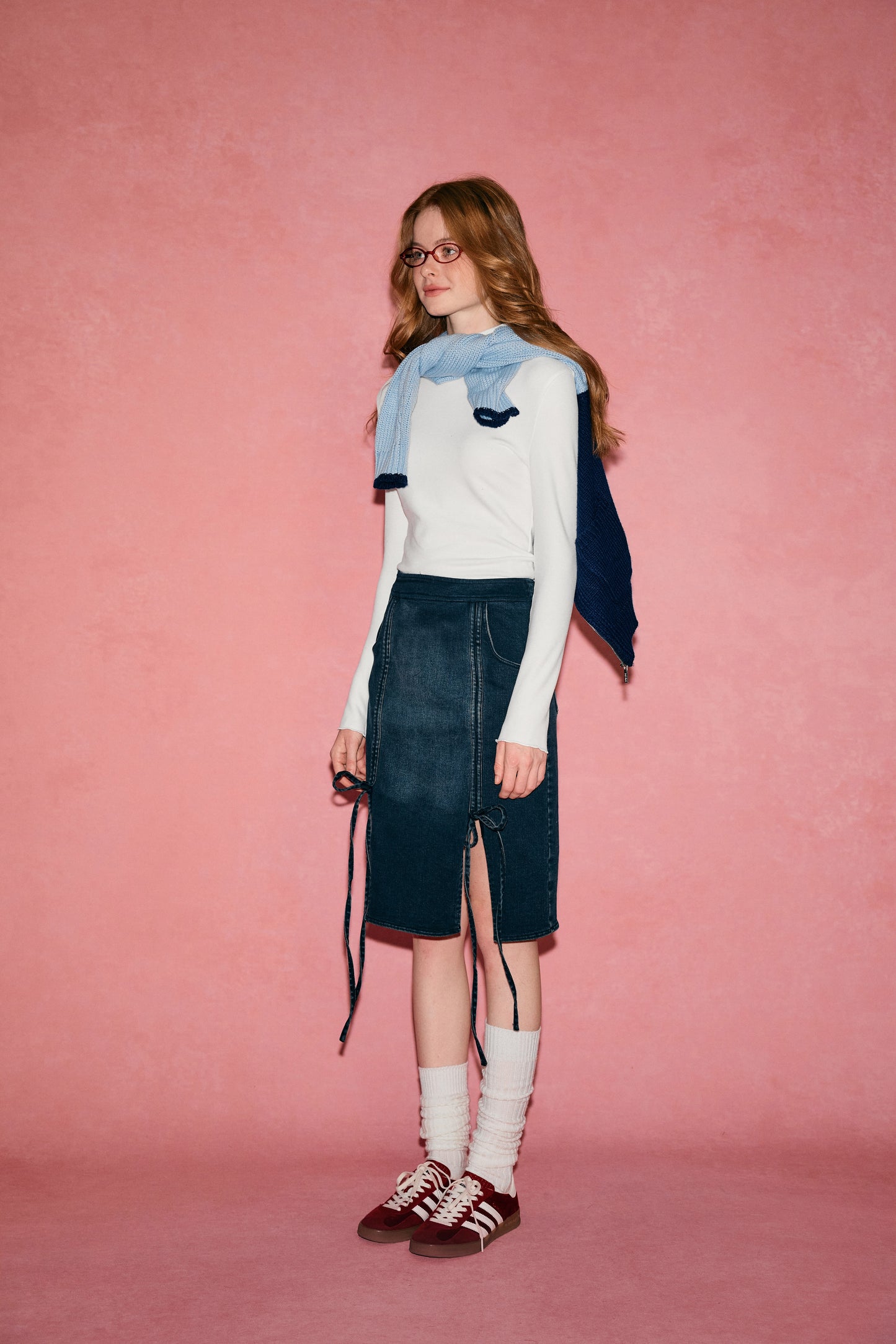UP 'MODERN PREPPY' Luna Denim Skirt