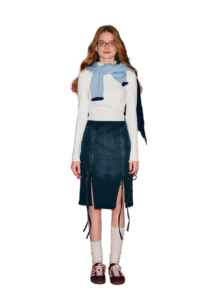 UP 'MODERN PREPPY' Luna Denim Skirt