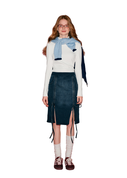 UP 'MODERN PREPPY' Luna Denim Skirt
